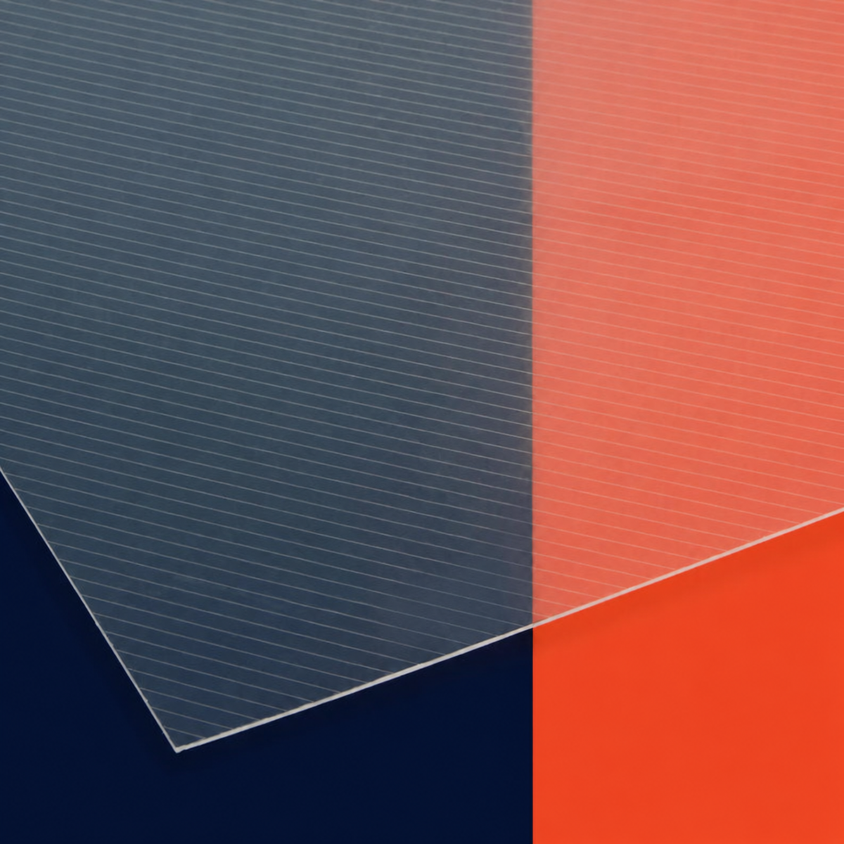 Polypropylene Sheet - Clear Fineline 45° (Code 010)